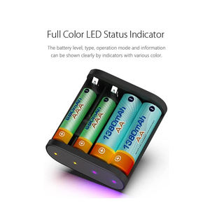 Cargador de Baterías Inteligente A4 Air de 4 Compartimentos para Baterías AAA y AA, Entrada USB de 18W, Funcionamiento Inalámbrico Doméstico, Recargable 10500 - Product Image 4