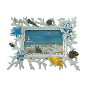 Marco de Fotos de Resina con Conchas Marinas Mediterráneas, 6 Pulgadas, Adorno Hecho a Mano para Mesa, Decoración de Boda - Product Image 5