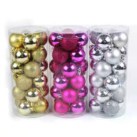 Ornements de décoration d'arbre de Noël à motif personnalisé Boules de Noël en plastique incassables Boule de Noël