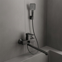 Robinetterie de douche murale moderne en laiton brossé doré, ensemble de douche avec jet de pluie doux, robinet de baignoire