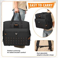 Tas Jinjing, Desain Konvertibel Tangan/Bahu/Ransel dengan Kantong Luggage Pass-Thru, Tas Penyimpanan Komputer Berlapis Pelindung