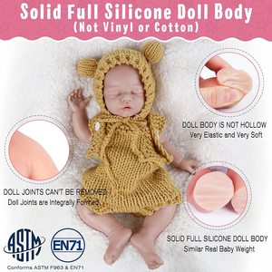Muñeca de Silicona de 17 Pulgadas para Dormir, con Chupete, que Parece Real, No es una Muñeca de Vinilo - Product Image 4