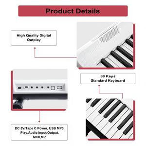 <span class=keywords><strong>Clavier</strong></span> électronique portable BD MUSIC BD-803B 88 touches, piano numérique grand format, instruments de musique <span class=keywords><strong>MIDI</strong></span>, orgue électrique - Product Image 3
