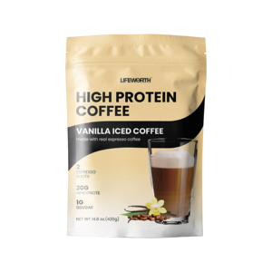 LIFEWORTH高タンパクアイスコーヒーパウダー20Gプロテイン2ショットエスプレッソ1Gシュガーケトフレンドリーグルテンフリー子供用 - Product Image 3