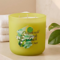 Bougie parfumée de luxe à 3 mèches, 14 oz, bougie en cire de soja aromatique pour la décoration de la maison, le yoga, la méditation, Noël, les anniversaires, les mariages, les cadeaux de Thanksgiving