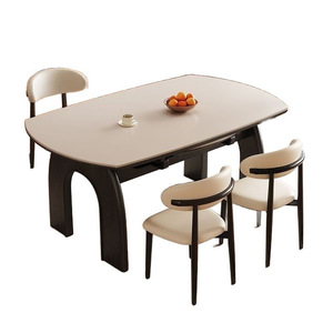 Mesa Redonda de Piedra Sinterizada Estilo Francés Vintage Personalizada con Base <span class=keywords><strong>Arco</strong></span> del <span class=keywords><strong>Triunfo</strong></span> para Villa de Lujo - Product Image 5
