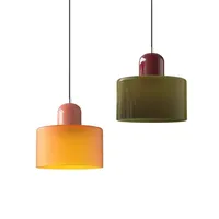 Lustre Nordique Moderne en Verre pour Chambre à Coucher, Petite Suspension Longue pour Restaurant et Bar, Lampe d'Ambiance Simple E27