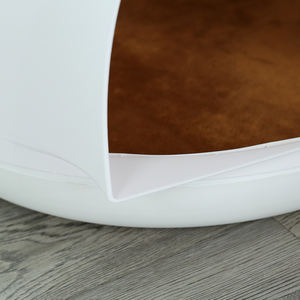 2021ใหม่หรูหรา Hoopet สีขาว Igloo สุนัขสัตว์เลี้ยงพลาสติกเตียงขนแกะ - Product Image 6