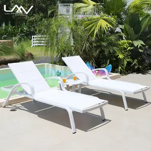 Modern açık bahçe plaj uzanmış sandalye lüks otel alüminyum yüzme havuzu güneş yatağı mobilya