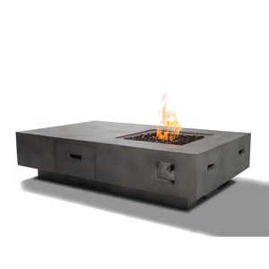 Modern Free Style Propane Gas <b>Fire</b> Table Outdoor <b>Fire</b> <b>Pit</b> with Corten Steel Construction 50000BTU Heating for Garden & Party Use - Product Image 3