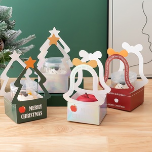 Caja de Regalo Navideña Premium para Pasteles y Dulces, Bolsa de Regalo Elegante, Regalo de Nochebuena, Regalo de Año Nuevo con Asa - Product Image 3