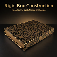 Boîte cadeau magnétique personnalisée en forme de livre avec ruban et insert en EVA, emballage de luxe vide pour cartes VIP et bijoux
