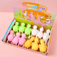 Jouets sensoriels en TPR élastique en forme de canard, en caoutchouc souple, à presser, pour soulager le stress, pour enfants, garçons et filles, vente en gros