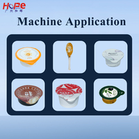 Machine de remplissage et de scellage rotative automatique à tête unique pour jus, liquides, yaourts, gobelets, bouteilles et verres