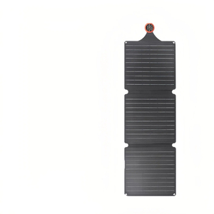 Panneau solaire compact pliable 21W 22% Alecter, étanche IP67, 13 cellules, noir, pour téléphones, charge efficace n'importe où - Product Image 1