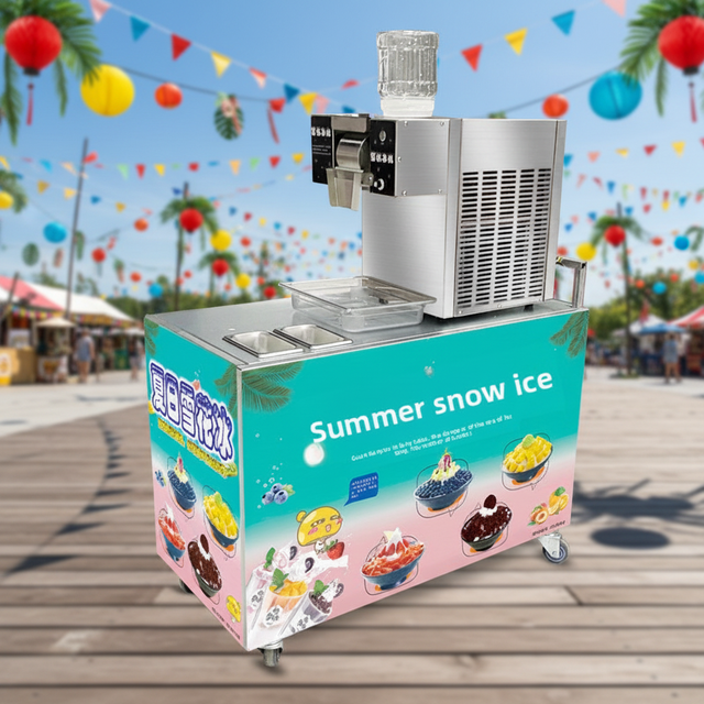Single Head 750W Stainless Steel Electric Ice Flake Shaver High Efficiency 5 Buckets Snowflake Machine User Friendly Heavy Duty