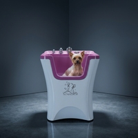 Baignoire de toilettage vétérinaire en acrylique de luxe sur mesure pour chiens, usage professionnel intensif en salle de bain, approvisionnement B2B
