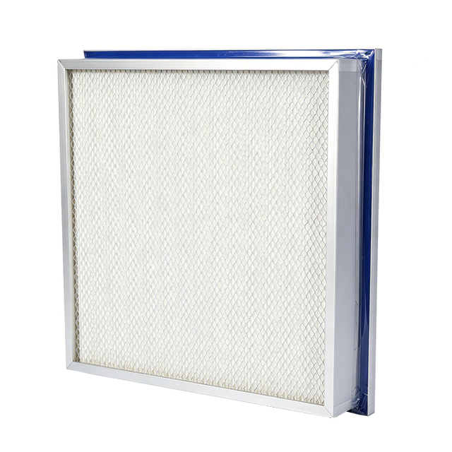 H14 U15 HEPA Filter Aluminum Frame Blue Gel-type Microfiber Glass Media Cleanroom Terminal Air Filters OEM Available