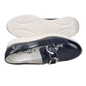 Mocassins en cuir bleu pour femme Cinzia Soft, chaussures plates - Product Image 6