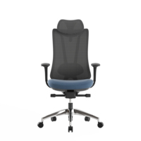 Chaise de bureau ergonomique à dossier haut pivotante avec vérin à gaz classe 3, roulettes en nylon, conforme ANSI/BIFMA X5.1-2017, pour projets de conception d'espaces de travail professionnels
