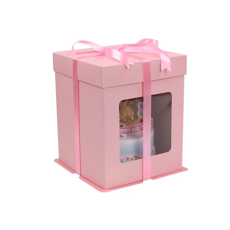 Scatole per torta in cartone decorativo compleanno bambola personalizzata con coperchi