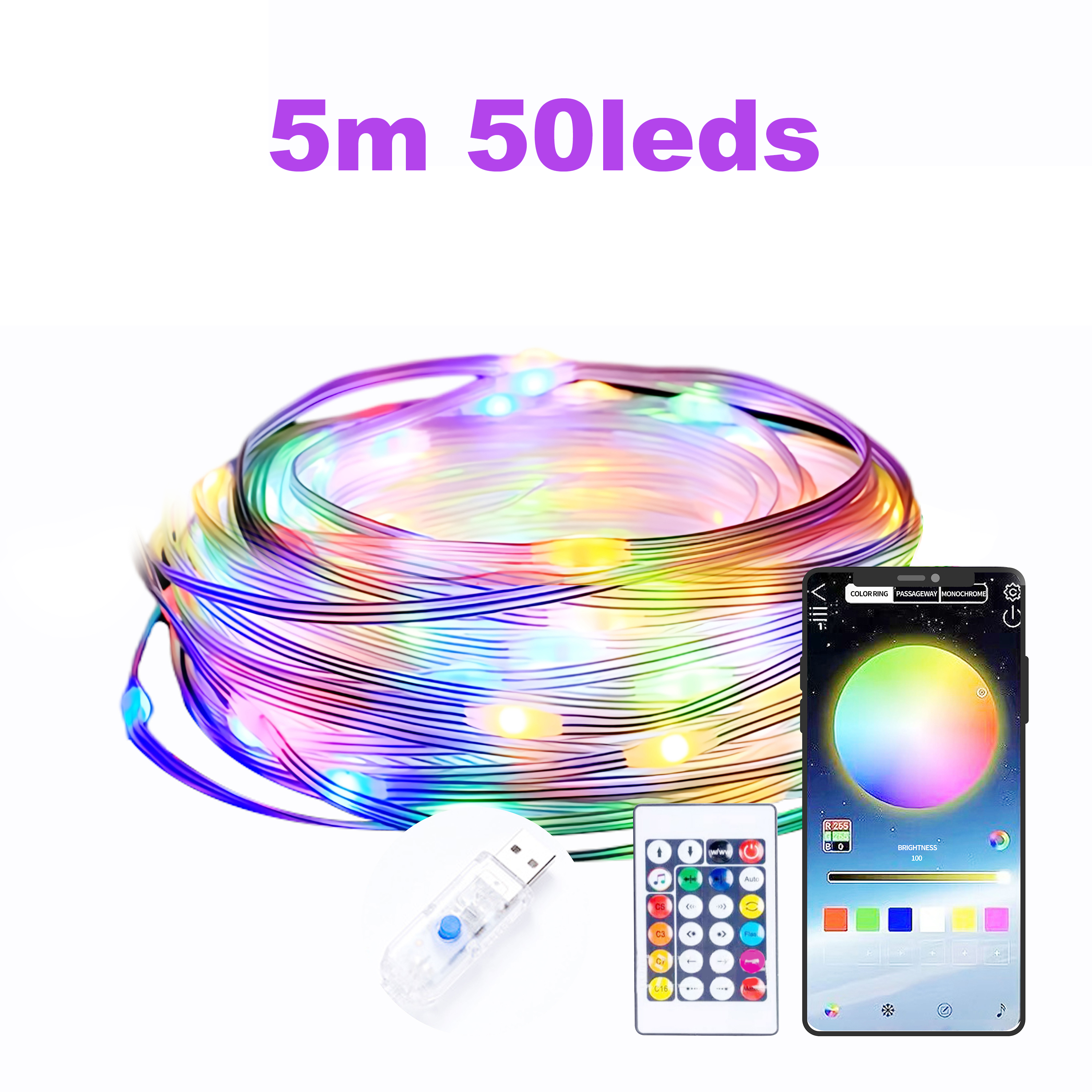 5m 50leds
