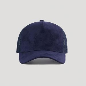 Custom Spring Summer Baseball Cap Suede Breathable Mesh Sports Cap Solid Color 5 Panel Trucker <b>Hat</b> - Product Image 5