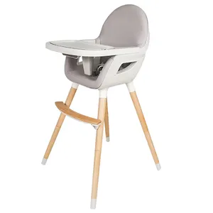 Di lusso sillas para bebe sit mangiare tavolo di sicurezza in legno massello seggiolone seggiolone per bambini