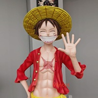 Estatua de Luffy de Gran Tamaño, Figura de Anime de Resina para Exhibición en Centros Comerciales, Decoración del Hogar, Comic Con