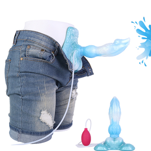 Fantasy Creature <b>Silicone</b> Suction Cup Dildo Knot Design with Squirting Function Medical Grade <b>Silicone</b> Premium Quality - Product Image 1