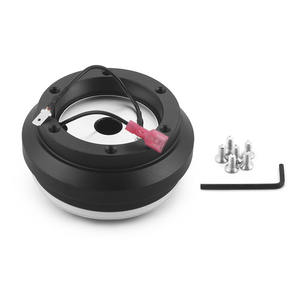 Adaptador de <span class=keywords><strong>volante</strong></span> de cubo corto de aluminio 110H cubierta de cuero de estilo de carreras para <span class=keywords><strong>Honda</strong></span> <span class=keywords><strong>Civic</strong></span> Integra Accord-Sports Car CTS FIT - Product Image 1