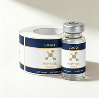 Étiquettes autocollantes personnalisées de qualité industrielle pour flacons de peptides, étiquettes imperméables pour petites bouteilles de 3 ml, 10 ml, 20 ml pour flacons d'émulsion