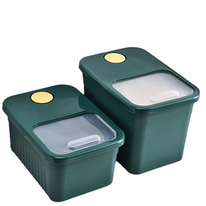 <b>Rice</b> Storage <b>Container</b> 15L 25L Insect Proof Moisture Proof Kitchen Grain Box Rectangle Plastic Lid - Product Image 5