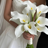 Bestseller Realistische Kunstblumen Calla-Lilien aus Kunststoff für Hochzeiten Brautsträuße Heim Tischdekoration Muttertag Weihnachten
