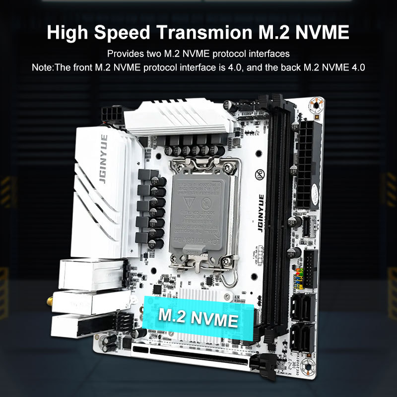 JGINYUE B760i Desktop Motherboard - Intel Core I3/i5/i7/i9 Support