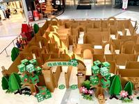 Ekstra besar ramah lingkungan karton bergelombang rumah mainan anak-anak istana Playpace layanan peralatan