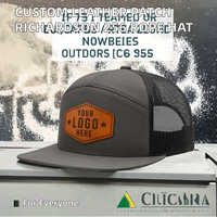 Casquette de chasse en coton à 7 panneaux avec broderie 3D camouflage personnalisée, dos en maille, fermeture snapback plate, style trucker pour activités de plein air