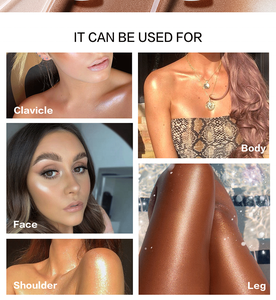 Su logotipo personalizado 6 tonos cuerpo marcador cara <span class=keywords><strong>maquillaje</strong></span> brillo líquido bronceador - Product Image 5
