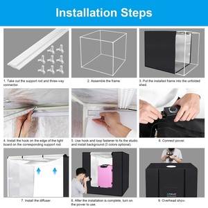 Buen <span class=keywords><strong>precio</strong></span> PULUZ 80X80 cm Softbox plegable caja de luz estudio fotográfico cajas de fotografía LED foto iluminación estudio tienda de tiro - Product Image 4