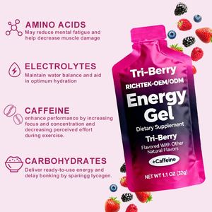 Geles Energéticos Deportivos Originales OEM ODM al por Mayor, Sabores Personalizados con Marca Privada para Personas Activas, No Aptos para Mujeres Embarazadas - Product Image 3