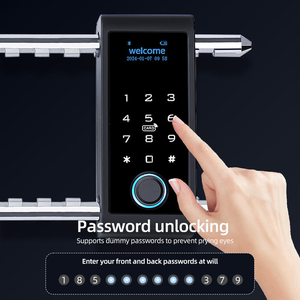 <span class=keywords><strong>U</strong></span>자형 TUYA 스마트 모던 디지털 도어락 지능형 와이파이 지문 비밀번호 유리문 잠금장치 - Product Image 3