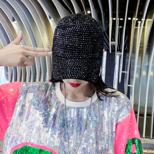 HJH197 الكبار النساء حجر الراين القبعات الفاخرة قبعة بيسبول بلينغ الماس كاب غنيمة فتاة رجع الربيع الصيف الشمس شبكة الرياضة قبعات - Product Image 6