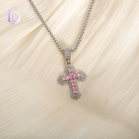 Collier ras de cou unisexe en chaîne fine avec pendentif croix en strass baguette plaqué or 18 carats, style hip-hop, cadeau de bijoux