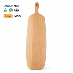 Tabla de cortar larga de madera de haya premium con orificio para colgar, tabla de picar estrecha de madera para servir pan y <span class=keywords><strong>queso</strong></span> - Product Image 1