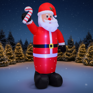D0100HXWG3X Père Noël gonflable de 8 pieds avec lumières LED, décoration de jardin pour les fêtes de plein air - Product Image 2