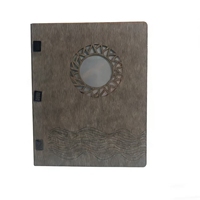 Couverture de menu personnalisée en cuir PU avec centre creux et pochette transparente en PVC pour les magasins, les bars, les hôtels, les restaurants, couverture de menu, dossier de menu