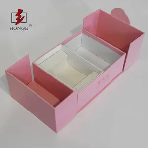 HONGEディスプレイボックス製造高級デザインカスタムギフトボックスパッケージギフトジュエリーウォッチ香水両開きドアギフトディスプレイ用