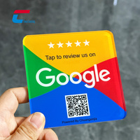 Carte NFC en Acrylique pour Avis Clients, Puce Ntag 213, Plaque NFC en Plexiglas pour Partage de Profils sur Réseaux Sociaux