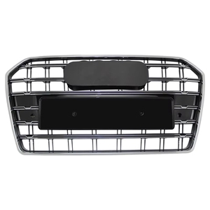 Grille centrale supérieure du pare-chocs avant compatible avec S6 C7PA 2016 2017 2018 Maille - Product Image 1