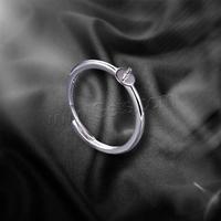 Base de bague interchangeable en argent sterling 925 plaqué platine bricolage réglable et pour femme 5mm taille de bague américaine: 6-8 1519140